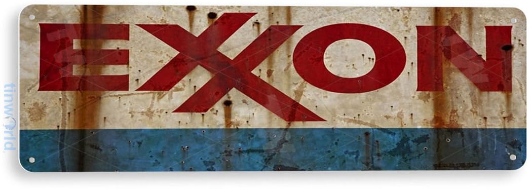 Amazon.com: Tinworld Tin Sign: Exxon Rust Retro Rustic Oil Gas